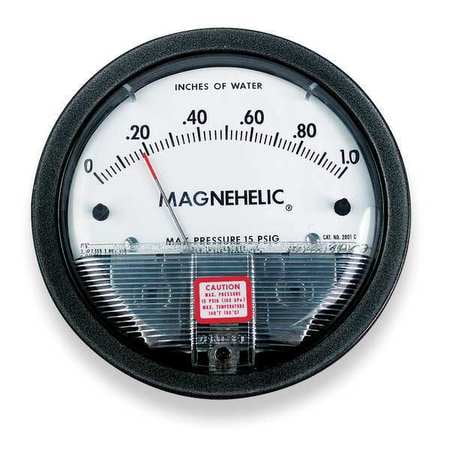 0 to 40 In H2O Pressure Gauge 0 to 40 In H2O Pressure Gauge